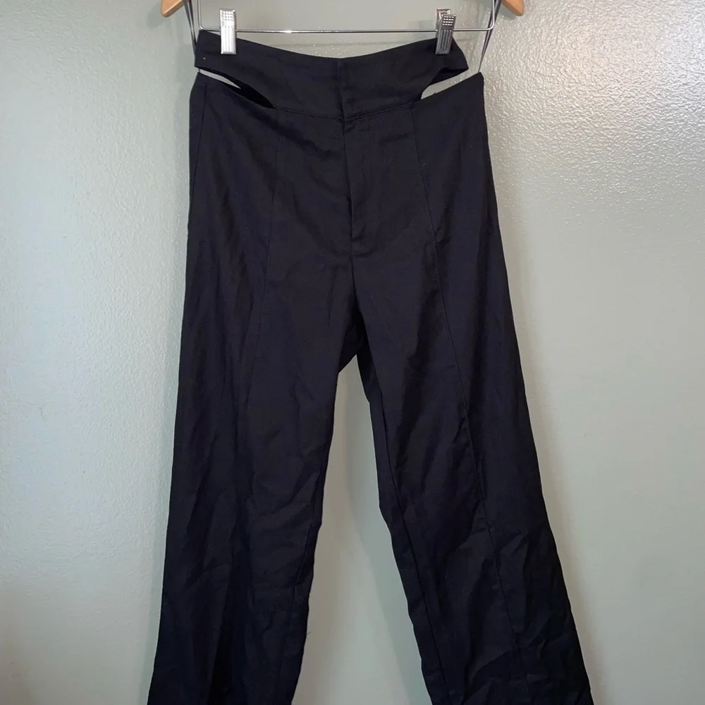 Princess Polly Alexia Wide Leg Pants Black NWOT - Picture 2 of 14